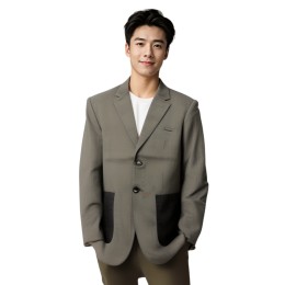 【Purchase Gray Contrast Pocket Suit Jacket】|Light gray base fabric|Long-sleeve cut|50%WOOL,50%polyestry |Front double-button closure|Dark gray contrast large pocket design|Suit Jacket Wholesale BS694 【Purchase Gray Contrast Pocket Suit Jacket】|Light gray base fabric|Long-sleeve cut|50%WOOL,50%polyestry |Front double-button closure|Dark gray contrast large pocket design|Suit Jacket Wholesale BS694